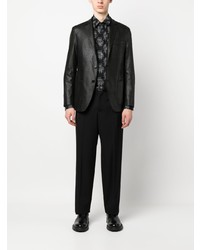 Мужской черный пиджак с принтом от Karl Lagerfeld