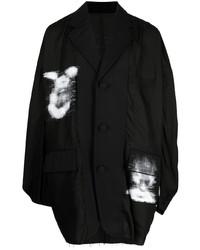 Мужской черный пиджак с принтом от Takahiromiyashita The Soloist