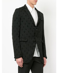 Мужской черный пиджак с принтом от Comme Des Garçons Vintage