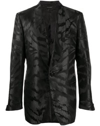 Мужской черный пиджак с принтом от Tom Ford