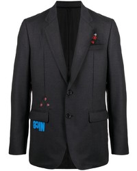 Мужской черный пиджак с принтом от Undercover