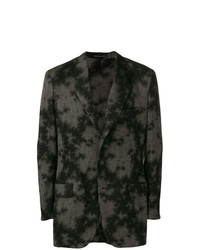 Мужской черный пиджак с принтом от Yohji Yamamoto