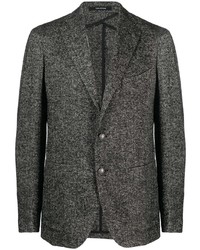Мужской черный пиджак с узором "в ёлочку" от Tagliatore