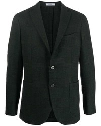 Мужской черный пиджак с узором "гусиные лапки" от Boglioli