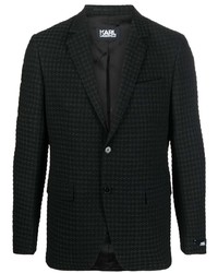 Мужской черный пиджак с узором "гусиные лапки" от Karl Lagerfeld