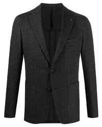 Мужской черный пиджак с узором "гусиные лапки" от Tagliatore