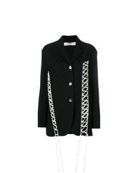 Женский черный пиджак с украшением от Damir Doma