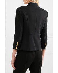 Женский черный пиджак с украшением от PIERRE BALMAIN