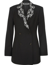 Женский черный пиджак с украшением от Rotate