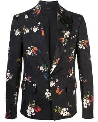 Мужской черный пиджак с цветочным принтом от Amiri