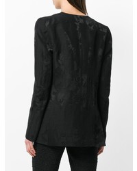 Женский черный пиджак с цветочным принтом от Haider Ackermann