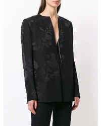 Женский черный пиджак с цветочным принтом от Haider Ackermann