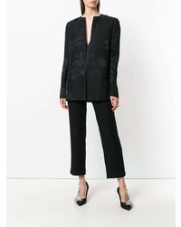 Женский черный пиджак с цветочным принтом от Haider Ackermann