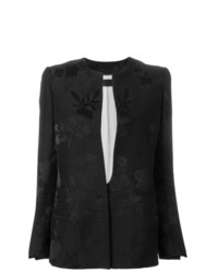 Женский черный пиджак с цветочным принтом от Haider Ackermann