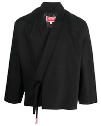 Мужской черный пиджак с цветочным принтом от Kenzo