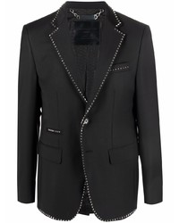 Мужской черный пиджак с шипами от Philipp Plein