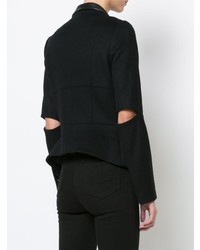 Женский черный пиджак с шипами от Thomas Wylde