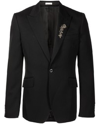 Мужской черный пиджак от Alexander McQueen