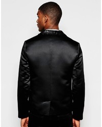 Мужской черный пиджак от Reclaimed Vintage