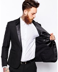 Мужской черный пиджак от Asos