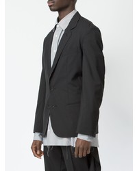 Мужской черный пиджак от Moohong