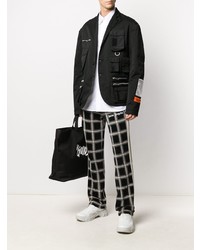Мужской черный пиджак от Heron Preston