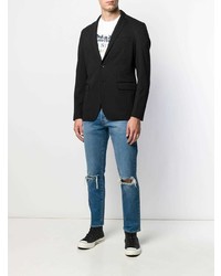 Мужской черный пиджак от Dondup