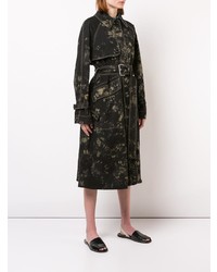 Женский черный плащ с принтом от Proenza Schouler