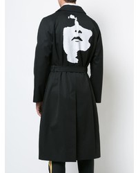 Мужской черный плащ с принтом от Neil Barrett