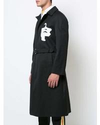 Мужской черный плащ с принтом от Neil Barrett