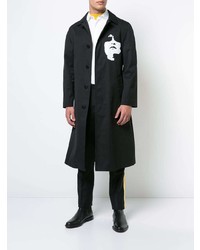 Мужской черный плащ с принтом от Neil Barrett