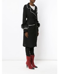 Женский черный плащ с украшением от Andrea Bogosian