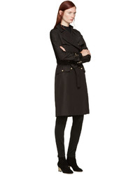 Женский черный плащ от Versace