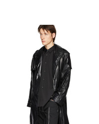Мужской черный плащ от Nomenklatura Studio
