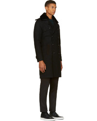 Мужской черный плащ от Band Of Outsiders