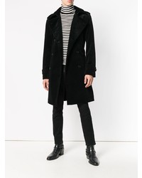 Мужской черный плащ от Saint Laurent