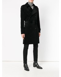 Мужской черный плащ от Saint Laurent