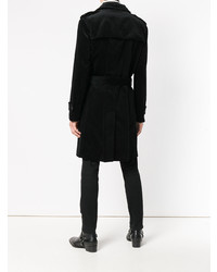 Мужской черный плащ от Saint Laurent