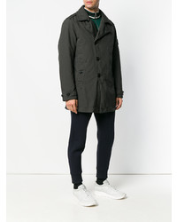 Мужской черный плащ от Stone Island