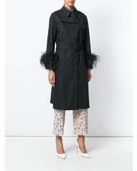 Женский черный плащ от Prada