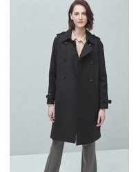 Женский черный плащ от Mango