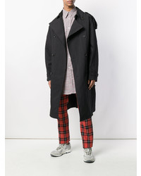 Мужской черный плащ от Raf Simons