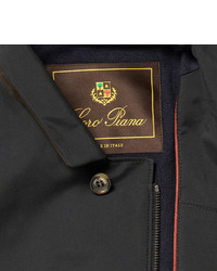 Мужской черный плащ от Loro Piana