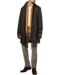 Мужской черный плащ от Loro Piana