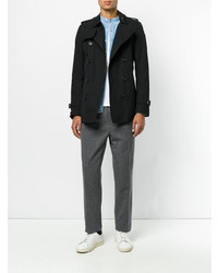 Мужской черный плащ от Burberry