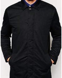 Мужской черный плащ от Selected