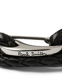 Мужской черный плетеный браслет от Paul Smith