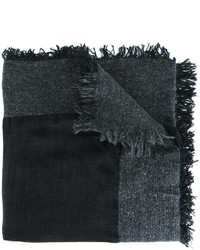 Мужской черный плетеный шарф от Faliero Sarti