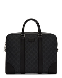 Черный портфель из плотной ткани от Gucci