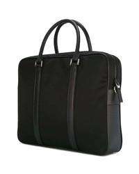 Черный портфель из плотной ткани от Prada